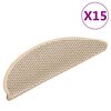 vidaXL Stufenmatten Selbstklebend Sisal-Look 15 Stk. 56x17x3 Berber