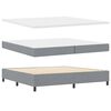 vidaXL Boxspringbett mit Matratze Hellgrau 200 x 200 cm Stoff