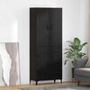 vidaXL Highboard Schwarz Eichen-Optik 69,5 x 34 x 180 cm Holzwerkstoff
