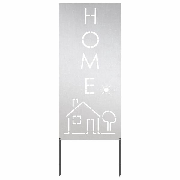 vidaXL Garten Sichtschutz-Leinwand Silber 50 x 140 cm Edelstahl