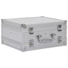 vidaXL Waffenkoffer Aluminium ABS Silbern