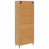vidaXL Highboard 2 pcs Artisan-Eiche Engineered Wood und Glas