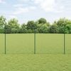 vidaXL Zaun mit Pfosten Gr&uuml;n 1.6 x 25 m Stahl und PVC