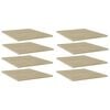 vidaXL B&uuml;cherregal-Bretter 8 Stk. Sonoma-Eiche 40x50x1,5 cm