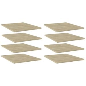 vidaXL B&uuml;cherregal-Bretter 8 Stk. Sonoma-Eiche 40x50x1,5 cm