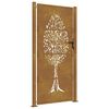 vidaXL Gartentor 100x175 cm Cortenstahl Baumdesign