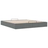 vidaXL Ottoman-Bett ohne Matratze Dunkelgrau 160x200 cm Stoff