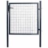 vidaXL Maschen-Gartentor verzinkter Stahl 100 x 100 cm Grau