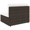 vidaXL Modulares 2-Sitzer-Sofa Poly Rattan Braun