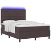 vidaXL Boxspringbett mit Matratze Dunkelbraun 140 x 190 cm Stoff