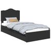 vidaXL Aufbewahrungsbett Schwarz 100 x 200 cm Holzwerkstoff