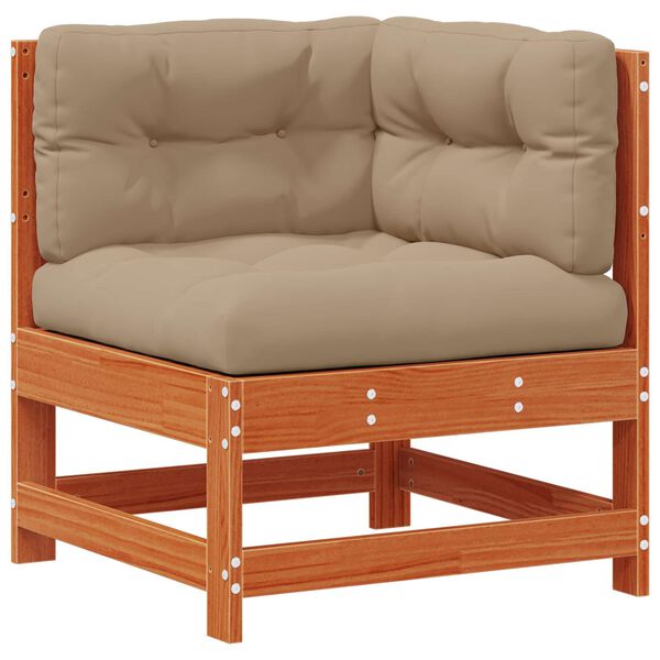 vidaXL Garten-Lounge-Set 7 pcs Wachsbraun Massives Kiefernholz