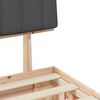 vidaXL Bettgestell mit gepolstertem Kopfteil Dunkelgrau 140 x 190 cm