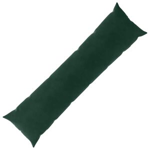 vidaXL Kissen mit Kissen HEERLEN Dunkelgr&uuml;n 40 x 145 cm Samt