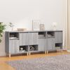 vidaXL Sideboards 3 Stk. Grau Sonoma 60x35x70 cm Holzwerkstoff