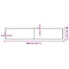 vidaXL Tischplatte 200x40x(2-4) cm Massivholz Behandelt Baumkante