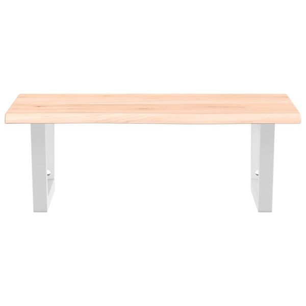 vidaXL Waschtischplatte mit Halterung Stahl und Massivholz Eiche