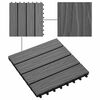 vidaXL Terrassenfliese 3D-Design 11 pcs Grau 30 x 30 cm WPC