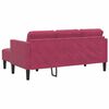 vidaXL Sofa Set mit Kissen 2 pcs Weinrot Polyester
