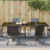 vidaXL Outdoor-Teppich Chevron ARAKIL Schwarz und Grau 600 x 250 cm