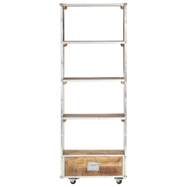 vidaXL B&uuml;cherregal 56x28x163 cm Raues Mango-Massivholz