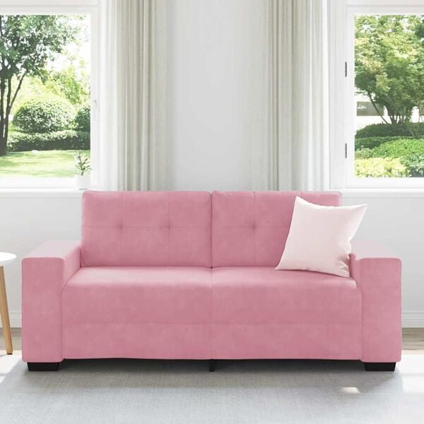 vidaXL Zweisitzer-Sofa Rosa 180x77x82 cm Samt