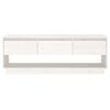 vidaXL TV-Schrank Wei&szlig; 110,5x34x40 cm Massivholz Kiefer