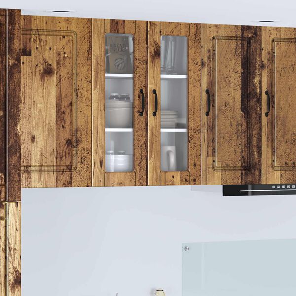 vidaXL K&uuml;chenschrank mit Regal Altholz 60 x 31 x 80 cm Holzwerkstoff