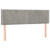 vidaXL Boxspringbett mit Matratze Hellgrau 140x190 cm Samt