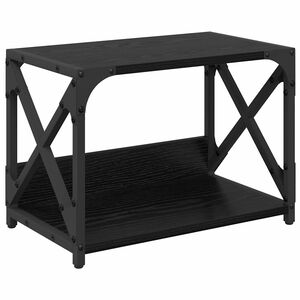 vidaXL Druckerst&auml;nder Schwarz Eichen-Optik 44 x 26 x 31,5 cm