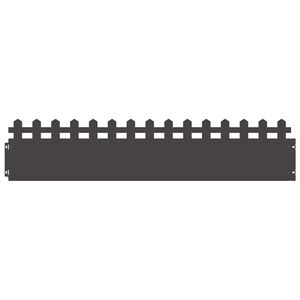 vidaXL Rasenkanten 10 stk. 103 x 0,05 x 22 cm Stahl Schwarz