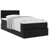 vidaXL Ottoman-Bett mit Matratze Schwarz 90x190 cm Kunstleder