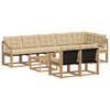 vidaXL Outdoor-Sofagarnitur 9 Stk. Wei&szlig; und Beige