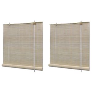 vidaXL Bambusrollos Natur 2 Stk. 120x160 cm