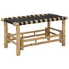 vidaXL Gartenbank 80 x 38 x 40 cm Bambus Natur Rechtwinklig