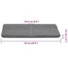 vidaXL Stufenmatten Selbstklebend 15 Stk. 65x24,5x3,5 cm Grau