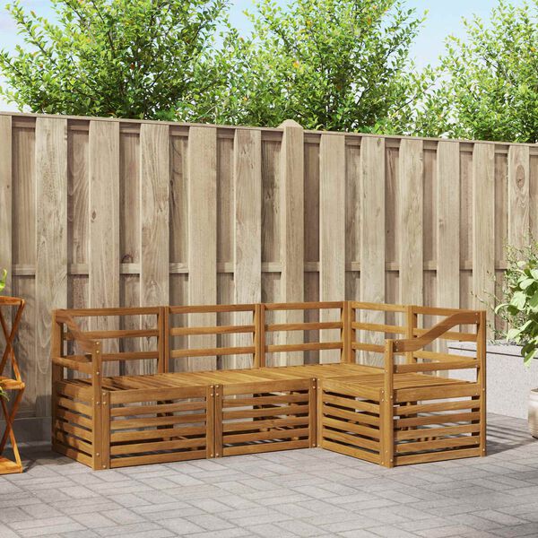 vidaXL Sofagarnituren 4 pcs Natur Massivholz Akazie