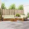 vidaXL Outdoor-Sofagarnitur mit Kissen 6 pcs Natur und Creme