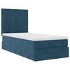 vidaXL Ottoman-Bett mit Matratzen Dunkelblau 90x190 cm Samt