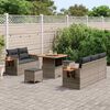 vidaXL Garten-Sofa-Set mit Kissen 8 pcs Grau