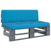 vidaXL Outdoor-Mittelsofa Paletten Impr&auml;gniertes Kiefernholz Grau