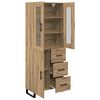 vidaXL Highboard mit Schubladen 2 pcs Artisan-Eiche Holzwerkstoff