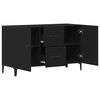 vidaXL Sideboard mit Schubladen Schwarz 100 x 36 x 60 cm Holzwerkstoff