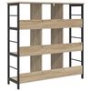 vidaXL B&uuml;cherregal Sonoma-Eiche 102 x 32 x 104,5 cm Holzwerkstoff