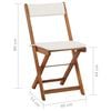 vidaXL 3-tlg. Bistro-Set Klappbar mit Auflagen Massivholz Akazie
