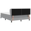vidaXL Boxspringbett mit Matratze Hellgrau 160 x 200 cm Stoff