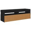 vidaXL TV-Schrank mit LED-Leuchten Schwarz 120x35x40 cm