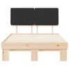 vidaXL Bettgestell mit gepolstertem Kopfteil Schwarz 120 x 200 cm