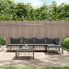 vidaXL 6-tlg. Garten-Lounge-Set mit Kissen Anthrazit Poly Rattan