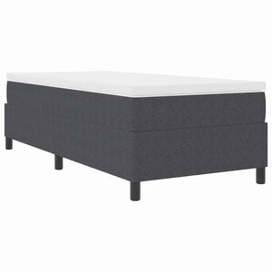 vidaXL Boxspringbett Dunkelgrau und Wei&szlig; 80 x 200 cm Cordstoff